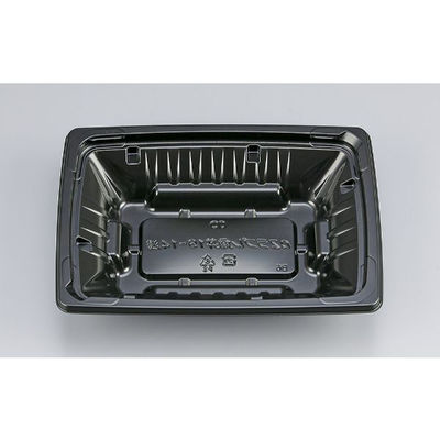 丼・重容器　CZラプレ角丼19-14浅 BS黒本体　900枚(50枚×18) 0125191420525　シーピー化成（直送品）