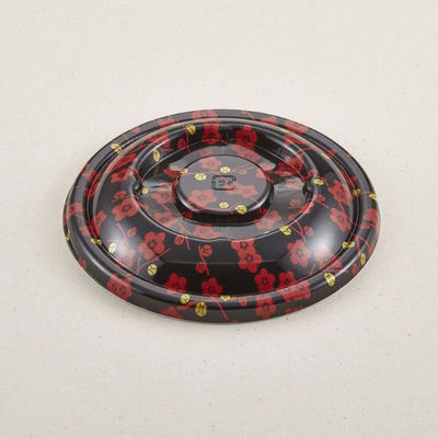 青葉紙業 どんぶり容器 D-1 蓋 赤梅 500枚(50枚×10) 205171 1ケース(500枚入(50枚×10袋))（直送品）