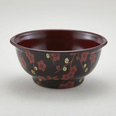 青葉紙業 どんぶり容器 D-2 本体 赤梅内赤 600枚(50枚×12) 205222 1ケース(600枚入(50枚×12袋))（直送品）