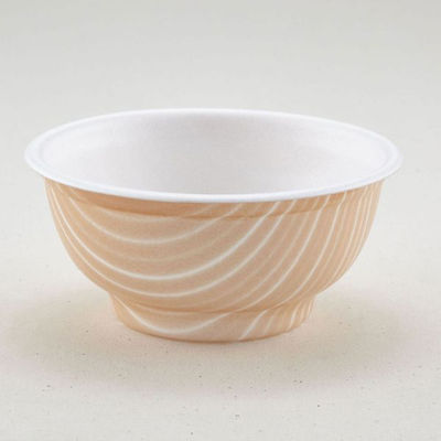 青葉紙業 どんぶり容器 D-2 本体 赤木目 600枚(50枚×12) 205229 1ケース(600枚入(50枚×12袋))（直送品）