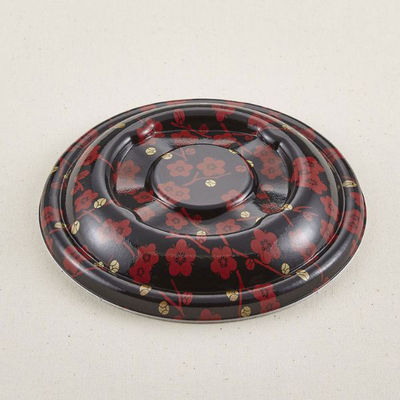 青葉紙業 どんぶり容器 D-2 蓋 赤梅 600枚(50枚×12) 205321 1ケース(600枚入(50枚×12袋))（直送品）