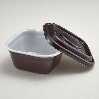 青葉紙業 角丼容器 どん重 あかね(共蓋セット) 400枚(50枚×8) 220256 1ケース(400枚入(50枚×8袋))（直送品）