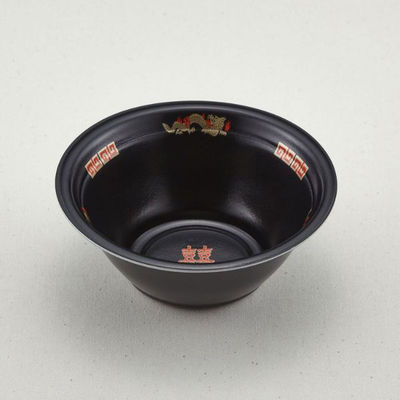 青葉紙業 麺容器 ラーメン 小(本体)耐熱黒龍(600) 600枚(50枚×12) 221344 1ケース(600枚入(50枚×12袋))（直送品）