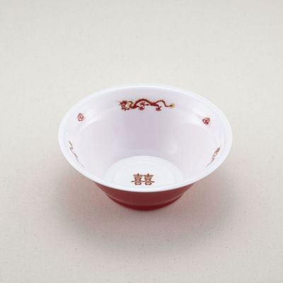 青葉紙業 麺容器 ラーメン 中(本体)龍外赤 450枚(50枚×9) 221531 1ケース(450枚入(50枚×9袋))（直送品）