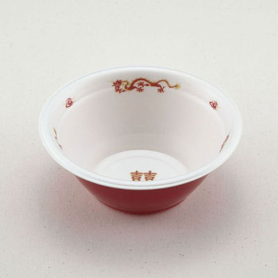 青葉紙業 麺容器 ラーメン 小(本体)耐熱龍外赤(600) 600枚(50枚×12) 221345 1ケース(600枚入(50枚×12袋))（直送品）