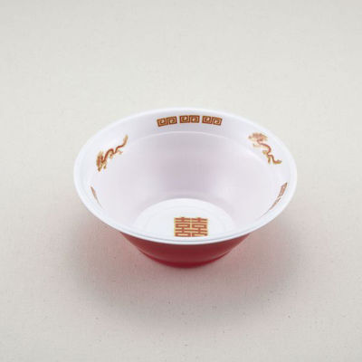 青葉紙業 麺容器 ラーメン 中(本体)中華外赤 450枚(50枚×9) 221702 1ケース(450枚入(50枚×9袋))（直送品）