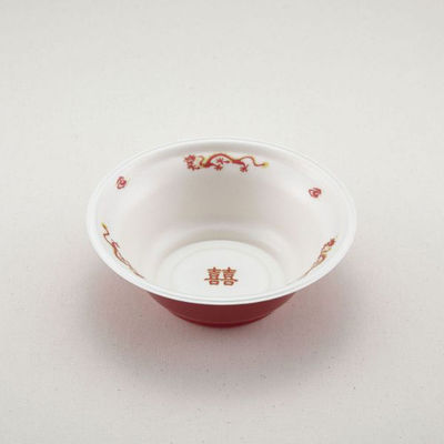 青葉紙業 麺容器 ラーメン 中浅(本体)耐熱龍外赤 900枚(50枚×18) 221851 1ケース(900枚入(50枚×18袋))（直送品）