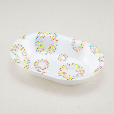 青葉紙業 弁当容器 こばん 500 本体 フラワー 600枚(50枚×12) 228001 1ケース(600枚入(50枚×12袋))（直送品）