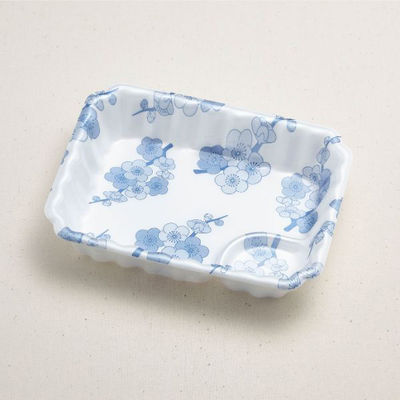 青葉紙業 刺身容器 かく皿 小 うめ 900枚(100枚×9) 230608 1ケース(900枚入(100枚×9袋))（直送品）