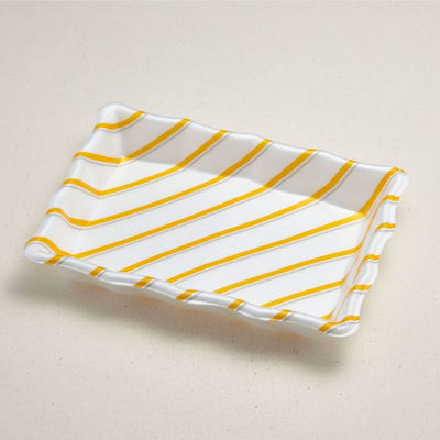 青葉紙業 刺身容器　なみざら 50 ストライプ　600枚(50枚×12) 230811（直送品）