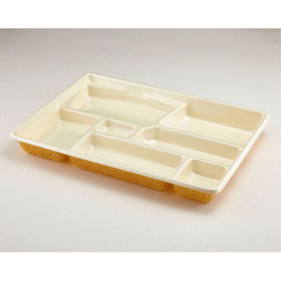 青葉紙業 仕出し容器 会席膳 特大 本体 こがね 160枚(20枚×8) 258936 1ケース(160枚入(20枚×8袋))（直送品）