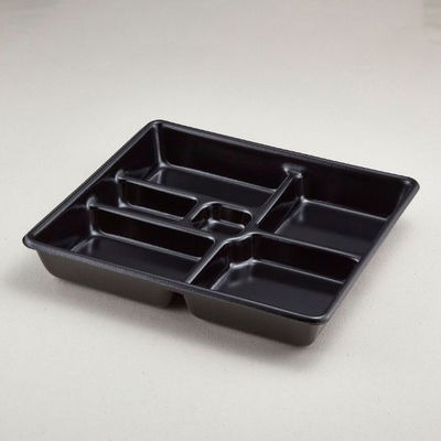 青葉紙業 仕出し容器 会席膳 中 本体 内黒 200枚(25枚×8) 259335 1ケース(200枚入(25枚×8袋))（直送品）