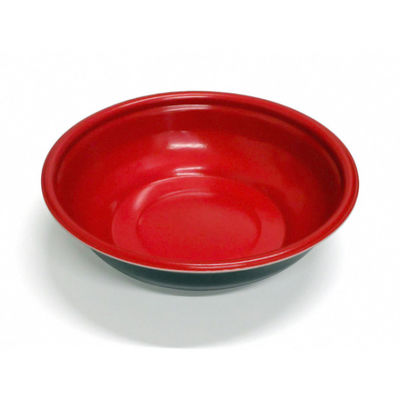 デンカポリマー スープ・麺容器 E-42浅本体 赤/黒 600枚(50枚×12) 38883 1ケース(600枚入(50枚×12袋))（直送品）