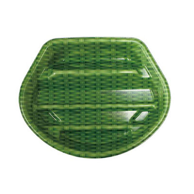 デンカポリマー 惣菜容器 夢扇20本体 竹かご緑 450枚(50枚×9) 53693 1ケース(450枚入(50枚×9袋))（直送品）