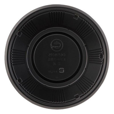 アヅミ産業 弁当容器 エコ丸 本体 黒 800枚(50枚×16) 8YO01-10 1ケース(800枚入(50枚×16袋))（直送品）