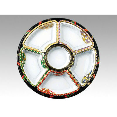 オードブル容器 TOM-420-2 丸型オードブル 友禅 セット 100枚(20枚×5) 905007（直送品）