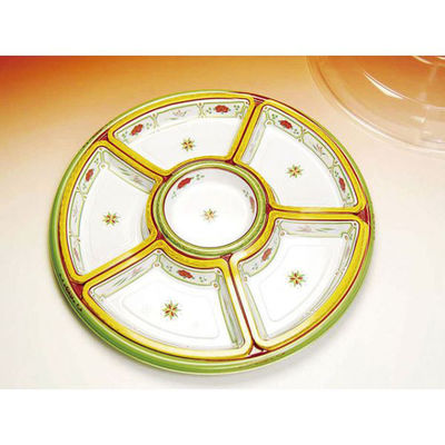 オードブル容器 TOM-380 丸型オードブル エメラルド セット 100枚(20枚×5) 905012（直送品）