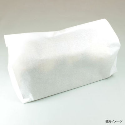 パン袋 食パン横長二斤用 ふわふわ紙袋 (白) 260×320 1000枚(100枚×10) M18657（直送品）