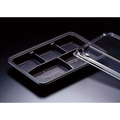 弁当容器　バイオデリカ HK 9-3B 黒 耐寒　800枚(100枚×8) RHTK051　リスパック（直送品）