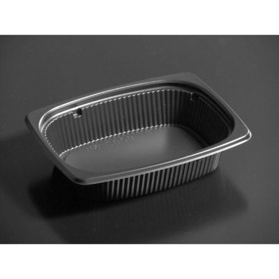 弁当容器　バイオデリカ HM280B 深 黒 耐寒　1200枚(50枚×24) RHTK201　リスパック（直送品）