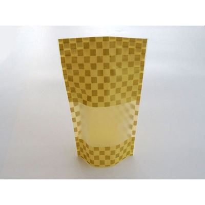 チャック付袋 市松模様金スタンドチャック袋 120×210(175)×34 SPG-2 500枚(100枚×5)（直送品）