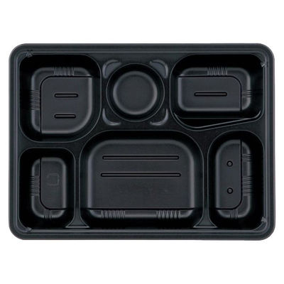 弁当容器 T-70-55-7 本体 黒 900枚(50枚×18) T70-55-7MBK 1ケース(900枚入(50枚×18袋))（直送品）