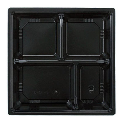 アヅミ産業 弁当容器 T-70-G 黒 800枚(50枚×16) T70M-GBK 1ケース(800枚入(50枚×16袋))（直送品）