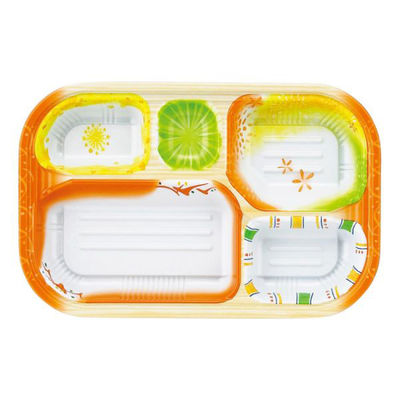 アヅミ産業 弁当容器 T-80-55-C 本体 柄付 800枚(50枚×16) T80-55MC 1ケース(800枚入(50枚×16袋))（直送品）