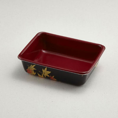 青葉紙業 弁当容器 B-4 耐熱もみじ内赤 本体 700枚(50枚×14) 201508 1ケース(700枚入(50枚×14袋))（直送品）