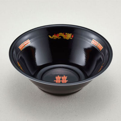 青葉紙業 麺容器 ラーメン 大(本体)黒龍(600) 600枚(50枚×12) 221752 1ケース(600枚入(50枚×12袋))（直送品）