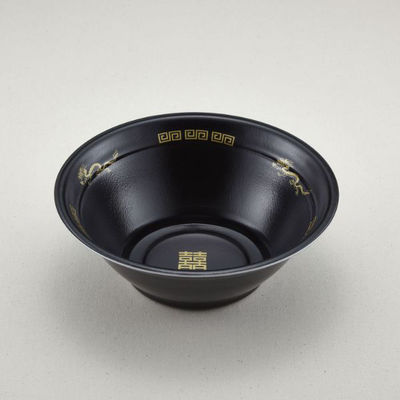 青葉紙業 麺容器 ラーメン 大(本体)中華黒(600) 600枚(50枚×12) 221757 1ケース(600枚入(50枚×12袋))（直送品）