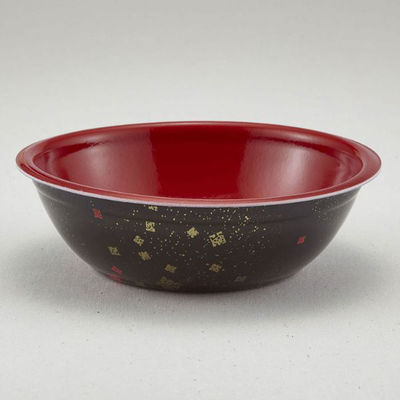 青葉紙業 どんぶり容器 SD-170 本体 耐熱黒まきえ内赤 450枚(50枚×9) 205024 1ケース(450枚入(50枚×9袋))（直送品）