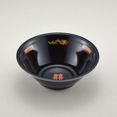 青葉紙業 麺容器 ラーメン 大(本体)黒龍 400枚(50枚×8) 221743 1ケース(400枚入(50枚×8袋))（直送品）