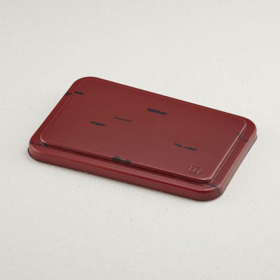 青葉紙業 弁当容器 B-23 蓋 赤うるし 600枚(50枚×12) 201404 1ケース(600枚入(50枚×12袋))（直送品）