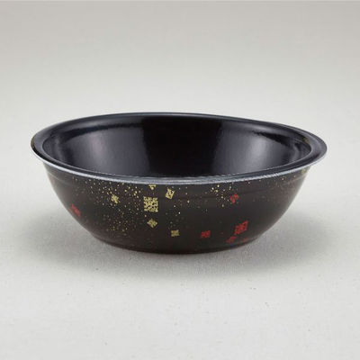 どんぶり容器 SD-170 耐熱黒まきえ内黒(800) 800枚(50枚×16) 205066 1ケース(800枚入(50枚×16袋))（直送品）