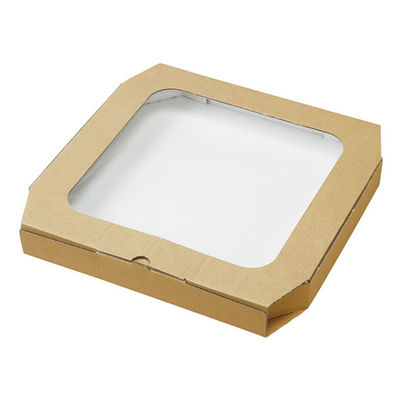 ヤマニパッケージ ピザ箱 10-372 ミエルピザ箱 14インチ クラフト 100枚(25枚×4) 1ケース(100枚入(25枚×4袋))（直送品）