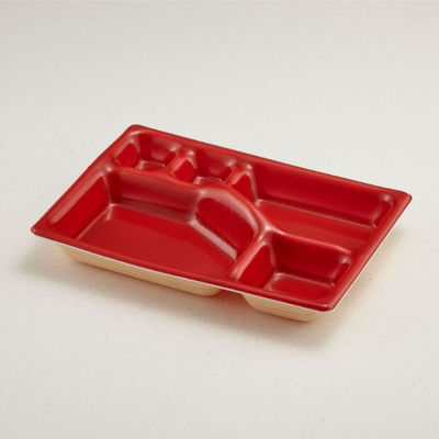 青葉紙業 仕出し容器 FS-2 本体 耐熱もくめ内赤 800枚(50枚×16) 230052 1ケース(800枚入(50枚×16袋))（直送品）