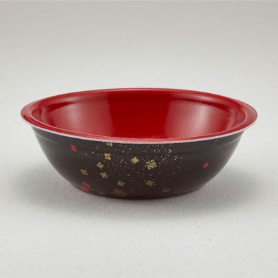 どんぶり容器 SD-170 耐熱黒まきえ内赤(800) 800枚(50枚×16) 205065 1ケース(800枚入(50枚×16袋))（直送品）