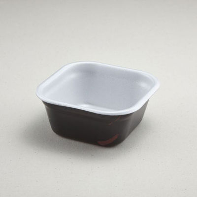 青葉紙業 角丼容器 どん重 大盛(本体)うるし 800枚(50枚×16) 220303 1ケース(800枚入(50枚×16袋))（直送品）