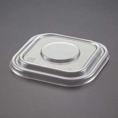 青葉紙業 角丼容器 どん重(蓋)透明 800枚(50枚×16) 220230 1ケース(800枚入(50枚×16袋))（直送品）