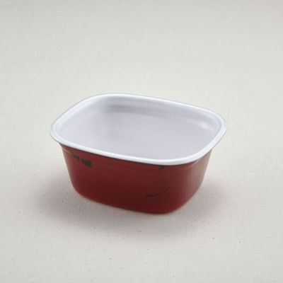 青葉紙業 角丼容器 たま重 本体 赤うるし 800枚(100枚×8) 220604 1ケース(800枚入(100枚×8袋))（直送品）