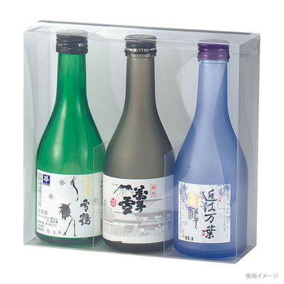 ヤマニパッケージ 贈答箱 K-526 300ml×3本入 300枚(100枚×3) 1ケース(300枚入(100枚×3袋))（直送品）