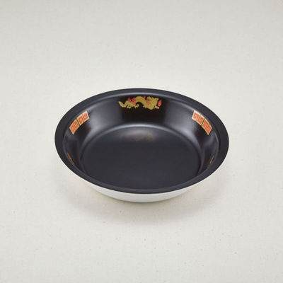 青葉紙業 丸丼容器 まるざら 205(本体)黒龍 500枚(50枚×10) 222427 1ケース(500枚入(50枚×10袋))（直送品）