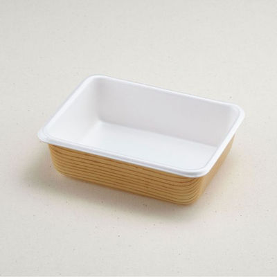 青葉紙業 弁当容器 B-4 本体 もくめ 700枚(50枚×14) 201502 1ケース(700枚入(50枚×14袋))（直送品）