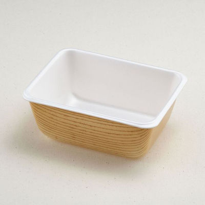 青葉紙業 弁当容器 B-46 本体 もくめ 700枚(50枚×14) 201562 1ケース(700枚入(50枚×14袋))（直送品）