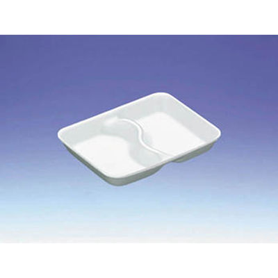 デンカポリマー 仕切付トレー GQ-20二つ仕切 2000枚(50枚×40) 24100 1ケース(2000枚入(50枚×40袋))（直送品）