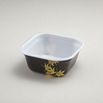 青葉紙業 角丼容器 どん重 大盛(本体)もみじ 800枚(50枚×16) 220318 1ケース(800枚入(50枚×16袋))（直送品）