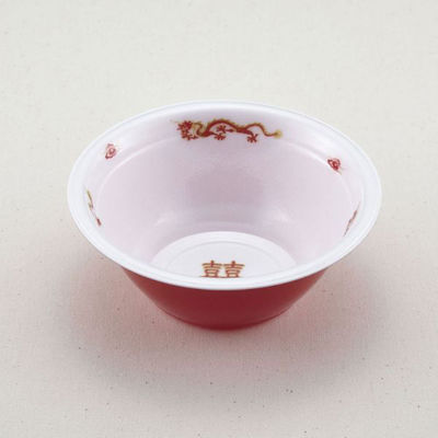 青葉紙業 麺容器 ラーメン 小(本体)龍外赤 600枚(50枚×12) 221331 1ケース(600枚入(50枚×12袋))（直送品）