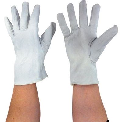 吉野 牛本革手袋 牛クレスト MH-100R 1双 134-4287（直送品）