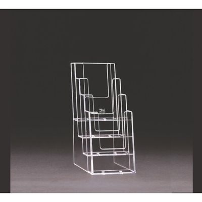 プリコ カタログスタンド 卓上用 A4三つ折り縦×4段 4C110 1セット(10個) 105-6655（直送品）